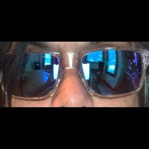 Oakley mirrored clear colored sunglasses